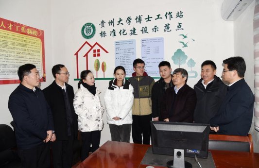 在临江村博士工作站调研